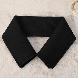 Dl down jacket collar collar anti-dirty artifact accessories threaded protective cover full covered cotton clothes collar protector black no buttonhole threaded collar distribution line length 54* width 16