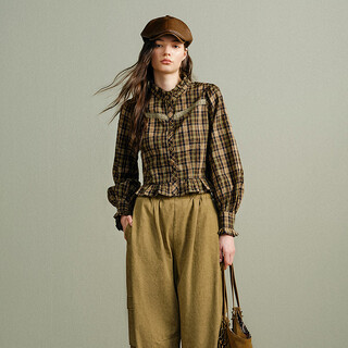 Wancaoyi (wancaoyi) shopping mall same style 2026 spring new shirt c16220611 olive green xs