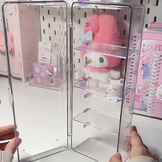 Auyan laisen belle's same transparent storage box acrylic doll display stand dust-proof transparent storage box 1 piece