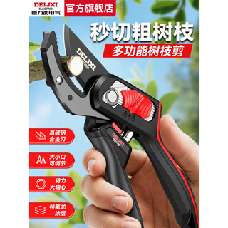 Delixi (delixi) branch pruning scissors, gardening pruning shears, fruit tree pruning special flower pruning pruning tools, garden reinstalled version, thick branch buster, thickened carbon steel blade (suitable for thick branches with diameter 3