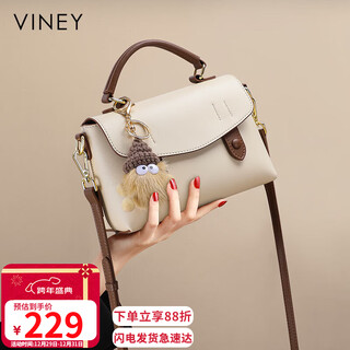 Viney bag women's bag cowhide style cambridge bag light luxury crossbody shoulder bag birthday new year's day gift for girls and girlfriends