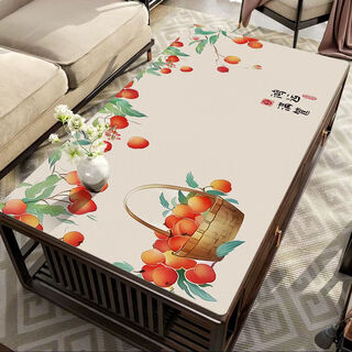 Fantasy new chinese dining table mats, living room coffee table mats, no-wash waterproof and oil-proof tablecloths, light luxury and high-end countertop mats 70x130cm, upgraded with a touch of cleanliness, the cats in the forbidden city