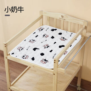 婴儿尿布台垫子新生儿床垫褥子加绒秋冬小宝宝抚触护理台睡垫定制 一件定制 尿布台护理垫小奶牛单棉垫