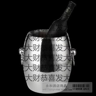Yusenyi thickened stainless steel champagne bucket ice bucket double-layer insulation red wine bucket restaurant ktv bar ice cube bucket default 1l default