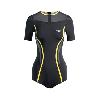 Speedo/speedo black label 6.0 series aurora shaping hot spring women's one-piece swimsuit 2025 new product black s (34)
