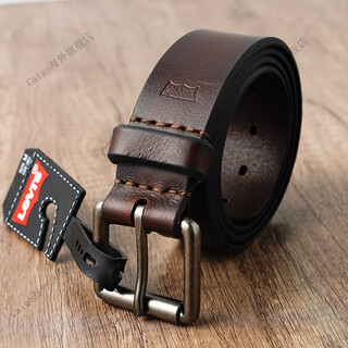 Levi's genuine levis levis retro cow youth belt men's casual trendy belt brown l