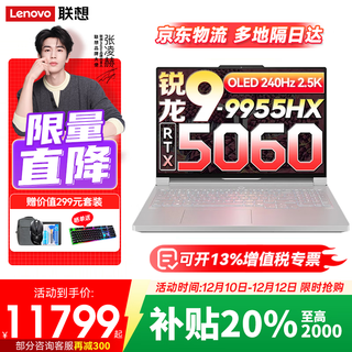 联想拯救者R9000P 2025等补贴20%电竞游戏笔记本电脑 大学生设计编程剪辑全能本 锐龙9-9955HX 5060白定制丨R9000P 64G内存 1TB固态 升级（官方正品 支持验证）