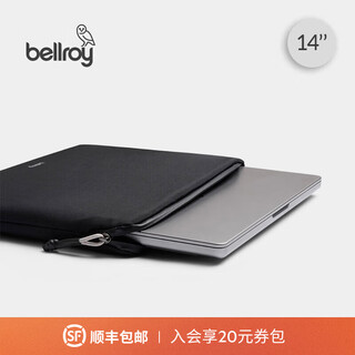 Bellroy australia lite laptop sleeve lightweight laptop protective sleeve storage bag computer bag 14 inches jet black
