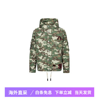 Evisu fully printed camouflage pattern letters logo printed hooded zipper jacket men's camouflage camo l