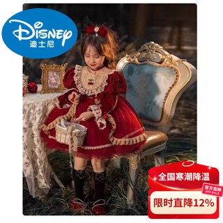 Disney lolita princess dress girls palace style new year's eve costume little girl puff skirt girl baby dress dress birthday lolita princess dress (no velvet) ready stock 100 cm