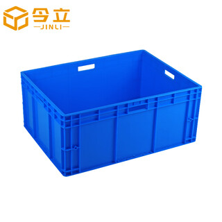 Jinli european standard eu turnover box 800*600*340/thick logistics box without cover, auto parts parts box, industrial storage and organization plastic box can be customized