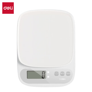 Deli high-precision electronic scale, kitchen scale, baking scale, household scale, accurate weighing tool, food scale, new model, large range, white, 10kg 1g, high cost performance