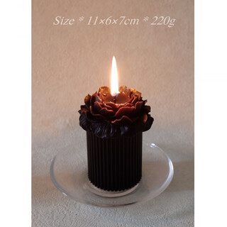 Shantou lincun black lotus new chinese style candle new multi-atmosphere wooden flower diffuser gift short column flower