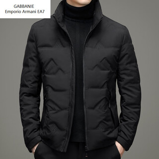 Emporio armani ea7 armani Модная повседневная куртка мужская 2026 Зимняя новинка корейского стиля Теплый воротник-стойка на молнии Утолщенный пуховик Черный m 170