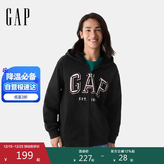 Gap men's and women's 2025 spring new logo french hoop weave zipper hooded sweatshirt loose jacket 720972