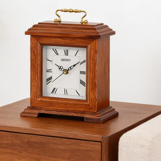 Seiko japan seiko clock chinese style living room table clock atmospheric classical clock bedroom solid wood quartz clock table clock