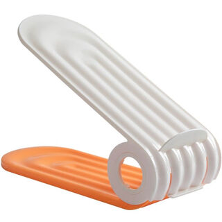 Fantasy adjustable shoe cabinet storage folding shoe rack layered partition double-layer shoe bracket orange shoe rack 18 pack