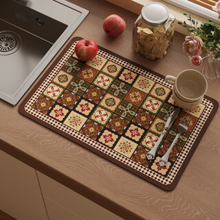 Tuojin german imported high-quality kitchen countertop drain mat diatom mud quick-drying dry absorbent hand washing bar mat american style warm 30*40cm double-sided non-slip