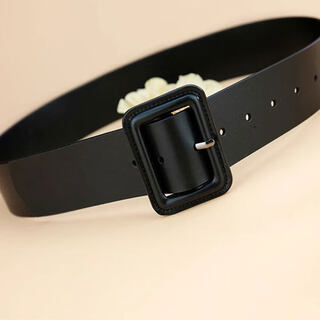 Liis shopping mall same style high-end belt belt girdle women's genuine leather cowhide black simple versatile bundle black