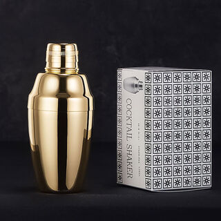 Bartender yukiwa classic three-stage shaker shaker shaker shaker 500ml mirror gold