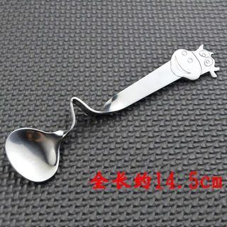 Runhuanian stainless steel special-shaped small spoon internet celebrity creative cute twisted hanging cup spoon coffee stirring spoon ice cream dessert spoon 5 pieces