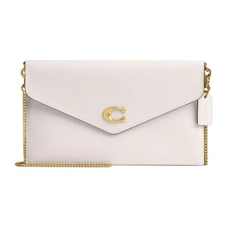 Coach essential 27 logo chain shoulder strap calfskin shoulder crossbody clutch large women default basic equipment (bag + dust bag)