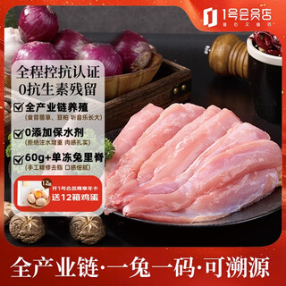 No. 1 member store fully controlled rabbit tenderloin, net weight 2jin jin equals 0.5kg, 0 water-retaining agent, export quality live rabbit meat, freshly killed, quick-frozen, hand-cut