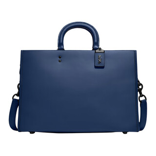 Coach rogue 41 large capacity cowhide briefcase large size couple style for men and women royal blue default basic package (bag + dust bag)