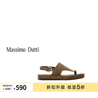 Massimo dutti discount upgrade 2025 women's shoes retro versatile quilted insole sandals 11705650 camel 36 (235/84)