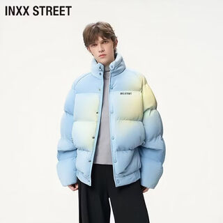 Inxx (inxx) inxx street american trendy brand warm cotton clothing for men and women autumn and winter 2025 new fashion casual versatile cotton clothing blue s