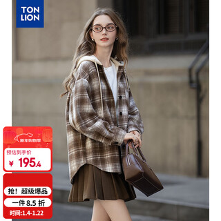 Tonlion 2025 winter women's casual hooded coat style long-sleeved shirt