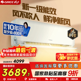 格力（GREE）空调1.5匹 京焕/同云舒氧 新风空调  新1级变频冷暖 防直吹上下左右扫风 WIFI壁挂式卧室健康挂机 1.5匹 一级能效 京焕【鲜氧新风空调】