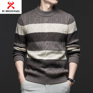 Kbxng jinba business men's thick warm wool sweater middle-aged men's autumn and winter new half-high business men's wear yanyutuo m