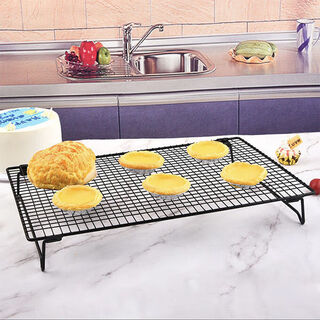 Tuojin cake cooling rack non-stick bread mooncake biscuits food cooling rack baking sheet inverted drying net household baking tools 42.9cm*27.7cm folding rack
