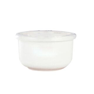 Tuojin jingdezhen ceramic fresh-keeping bowl three-piece set student instant noodle bowl microwave lunch box with lid refrigerator sealed box fruit 4-inch one (pure white) sample bowl