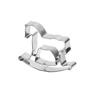 Yusen recalls the year of the horse cookie mold stainless steel rocking horse cartoon animal cookie home baking gadget cookie mold silver 8.2x6.4x2cm 1 pack silver 8.2x6.4x2cm 1 pack 8g
