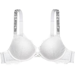 Victoria's secret letter soft v-shaped fixed double strap bra women's white white 4xl 32c