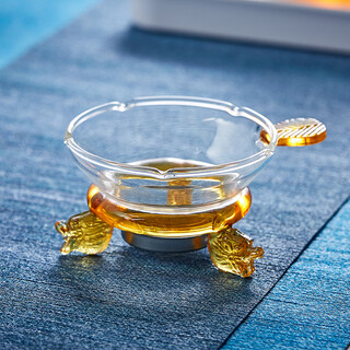 Lvchang ming dingli tea filter creative glass tea funnel filter tea set upgraded stainless steel filter kung fu tea set accessories jinlong tea filter