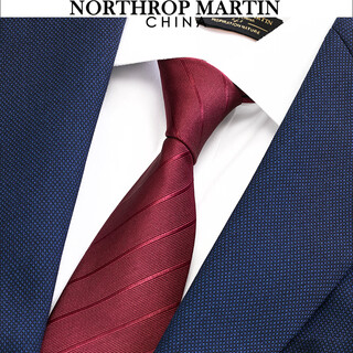 North martin high-end quality blended silk tie men's suit shirt knot wedding high-end burgundy gift