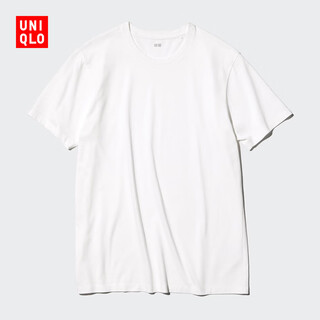 Uniqlo men's and women's supima cotton round neck t-shirt/short sleeve 482297 00 white l