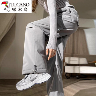 Woodpecker workwear down pants women's outerwear winter 2025 new - 40 degrees cold warm cotton pants gray m 101-110jin jin is equal to 0.5 kg