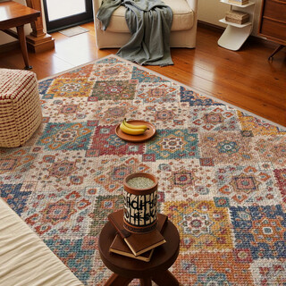 Pupan large particle american retro carpet living room 2025 new style middle-aged floor mat wipeable and washable bedroom bedside blanket kr dreamweaver baihui 200cm*360cm