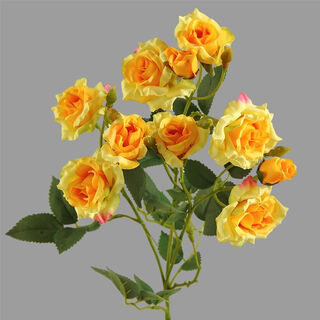 Bionic flower bouquet rose artificial flower artificial flower decoration living room table flower decoration dry flower flower arrangement decoration 1 yellow