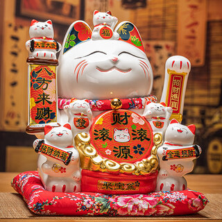 Youjia liangpin wealthy lucky cat automatic hand waving living room entrance decorations housewarming gifts extra large popular items