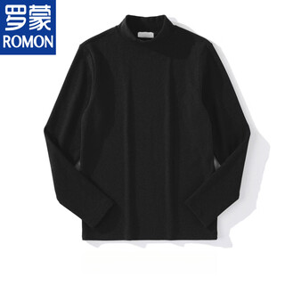 罗蒙（ROMON）冬季皮衣外套男加绒加厚美式高街机车服夹克痞帅宽松休闲pu皮上衣 黑色德绒内搭 M 【质量高于同行】