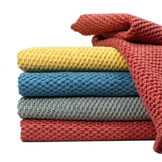 Yusenyi kitchen dishwashing cloth pearl rag kitchen absorbent table dishwashing cloth cleaning hand towel durable cleaning cloth 4 pack random colors no specifications