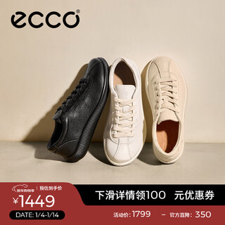 Ecco sneakers for women, fashionable, versatile, simple, lightweight, lace-up cowhide casual shoes, soft cool 220263 hl black 22026301001 38
