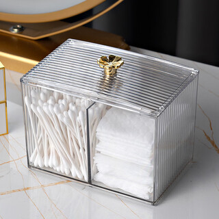 Xincong makeup cotton swab storage box makeup remover cotton toothpick line acrylic box desktop beauty egg cosmetics storage box single storage box