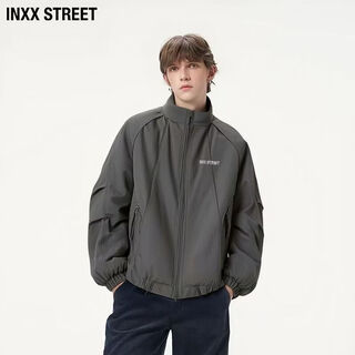 Inxx (inxx) inxx stree american retro workwear warm cotton clothing for men 2025 new trendy brand versatile casual cotton clothing dark gray s