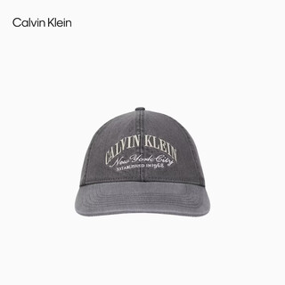 Calvin KleinJeans26春夏新款男女情侣中性美式潮流ck字母刺绣弯檐棒球帽礼物 YH9-牛仔灰 均码